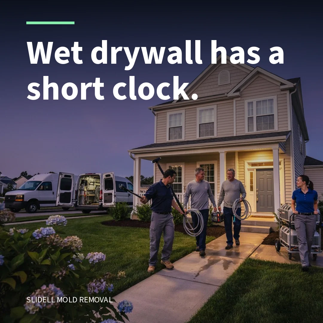 Wet drywall has a short clock.